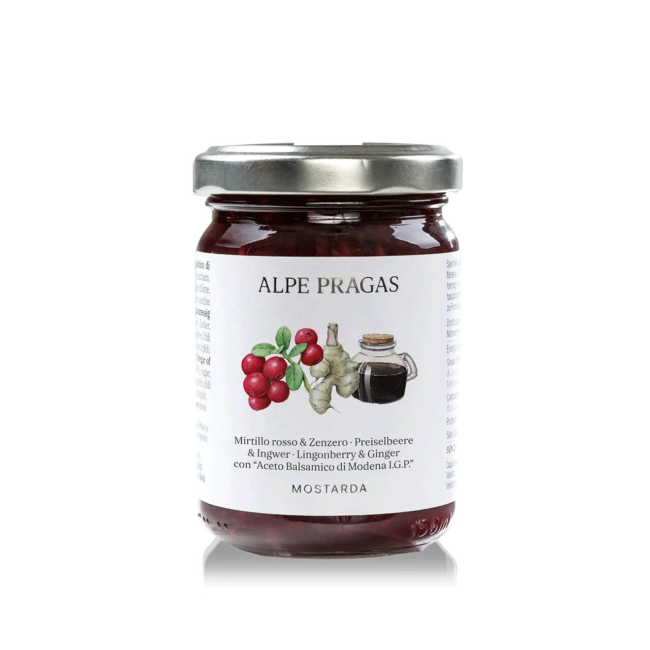 Mostarda Mirtillo rosso, Zenzero & Aceto Balsamico di Modena IGP 160 g
