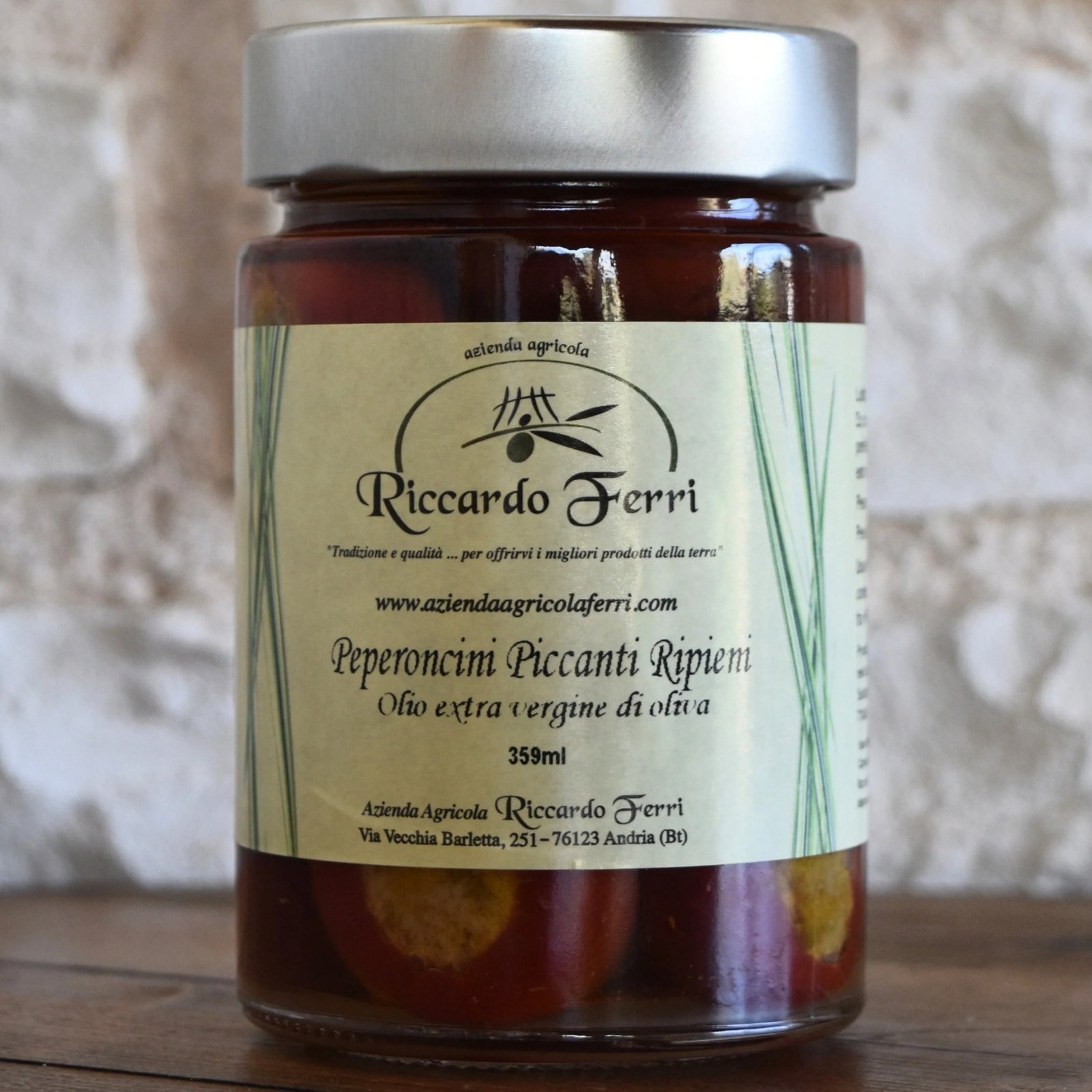 Peperoncini Piccanti Ripieni in Olio Extra Vergine di Oliva