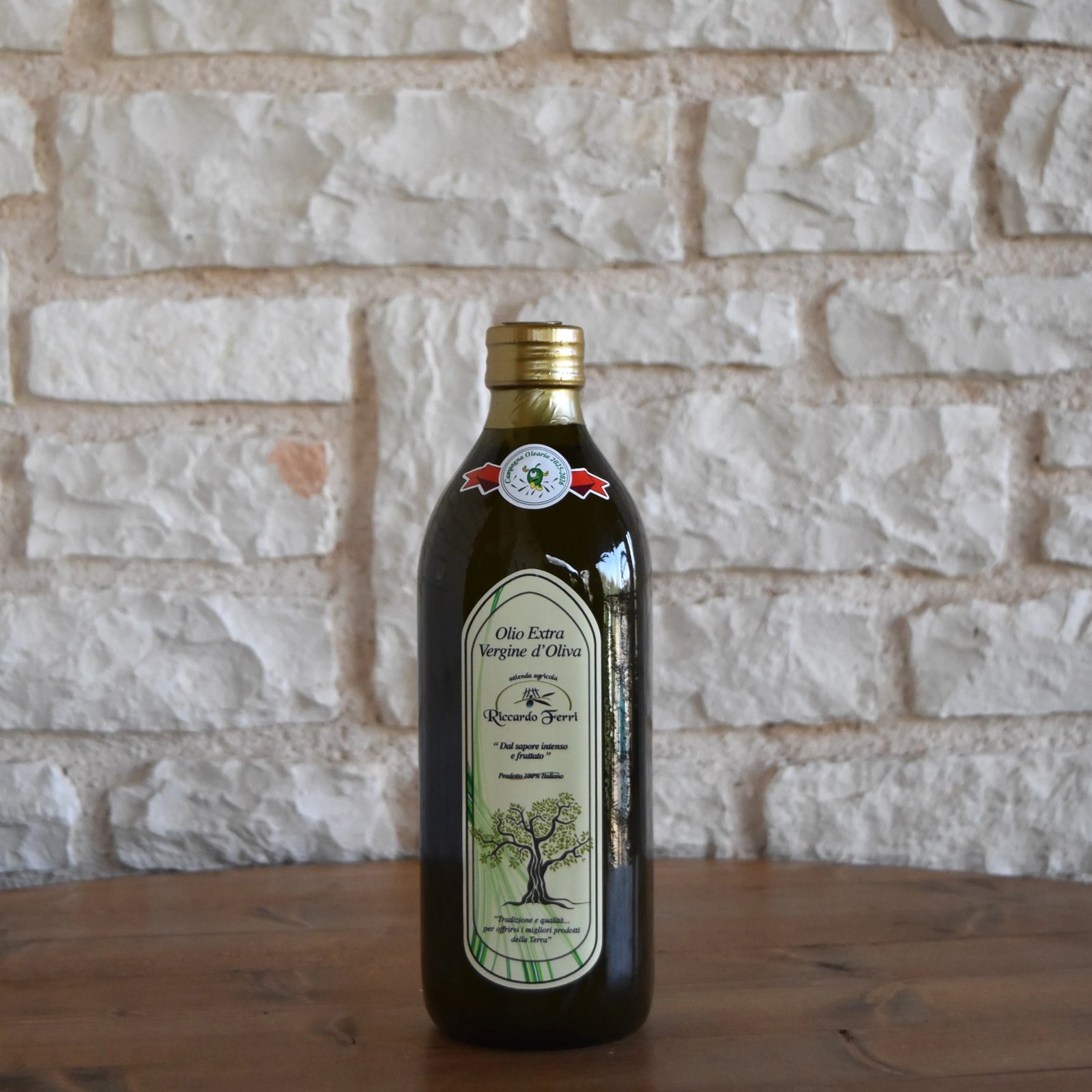 Bottiglia da 1 Litro di Olio Extra Vergine di Oliva 100% Italiano