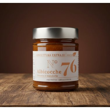Confettura extra di Albicocche, vin santo e mandorle — 220 g