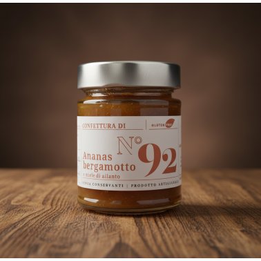 Confettura di Ananas, bergamotto e miele di ailanto — 220 g