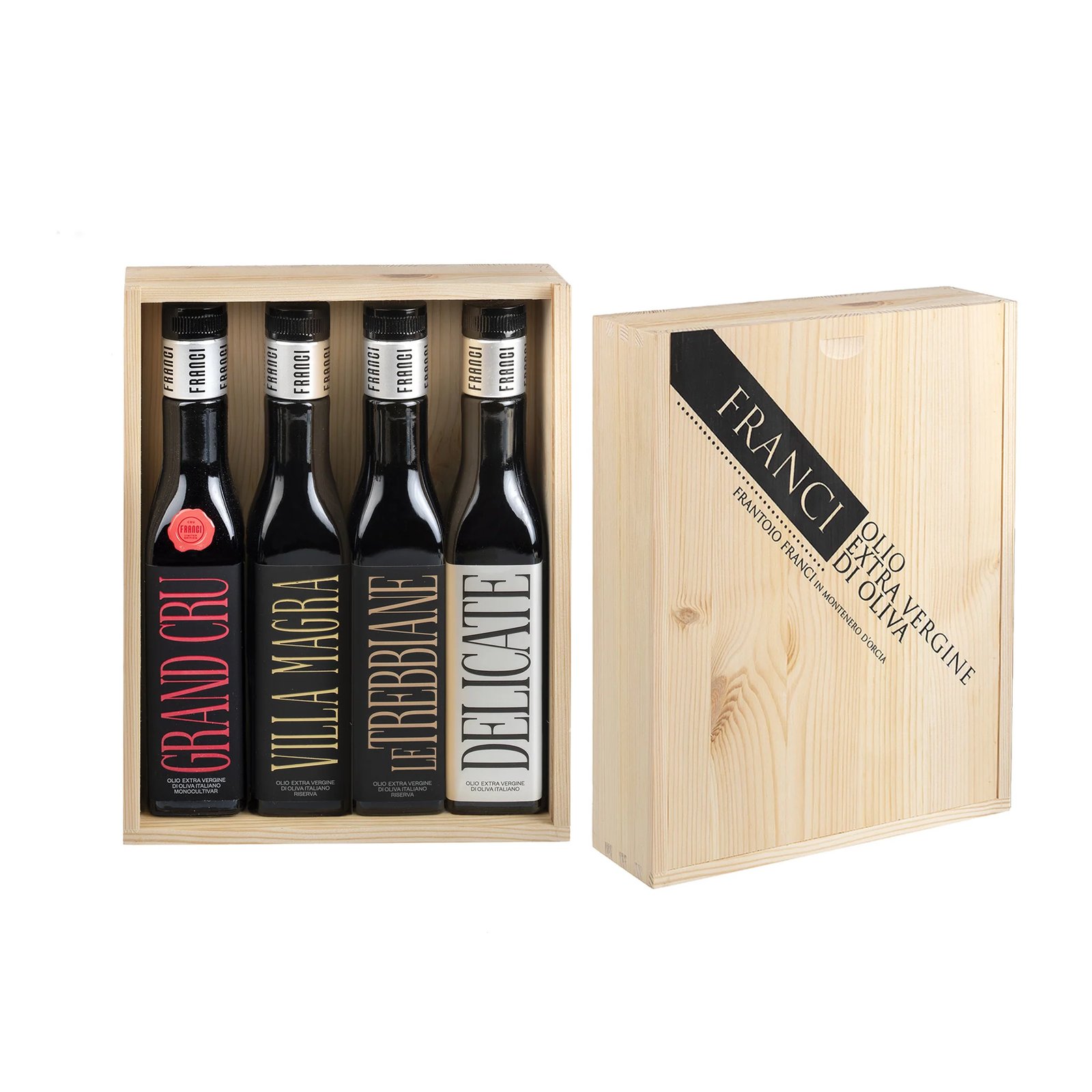 Confezione Regalo in legno — 4 bottiglie da 0,25 l