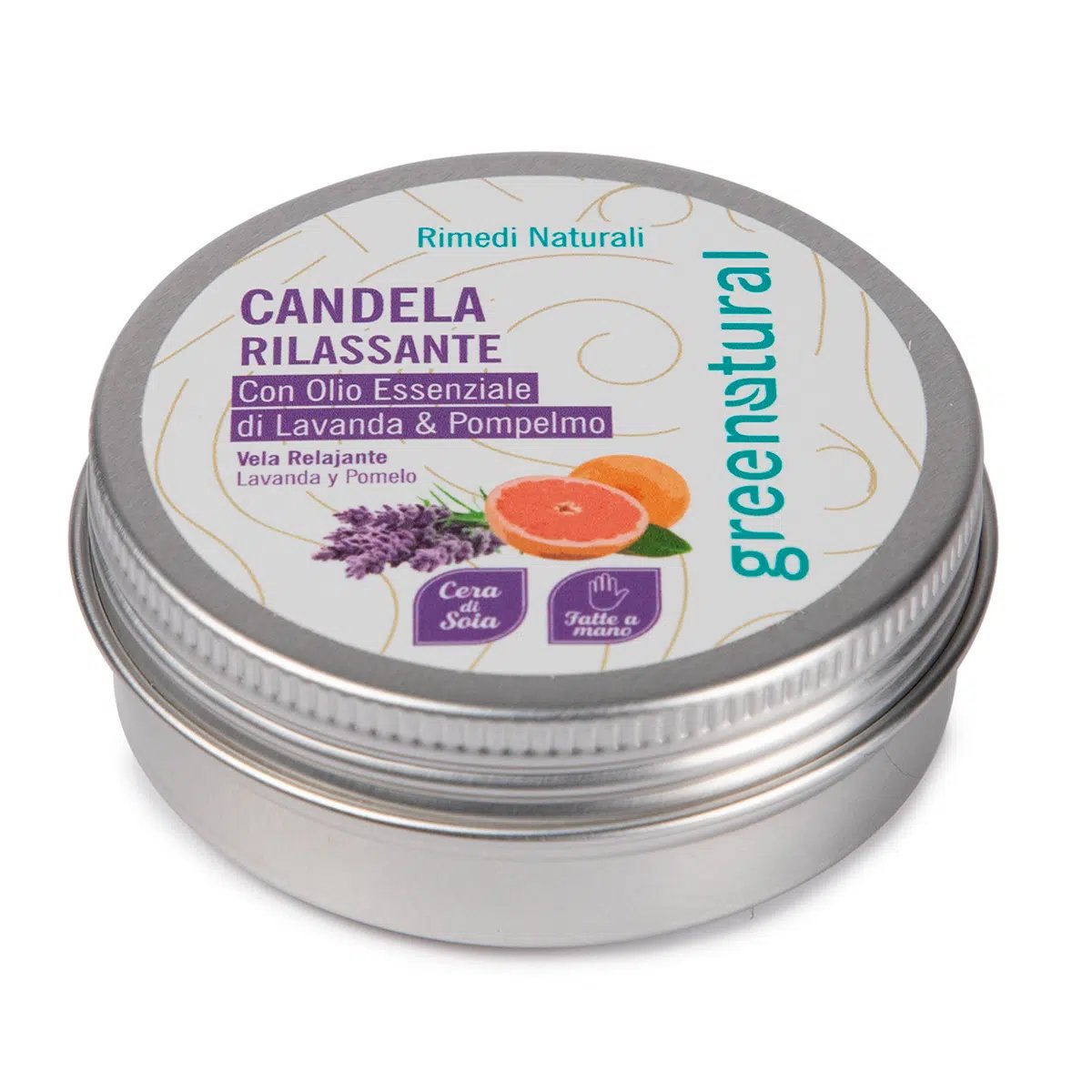Candela in Cera di Soia — Rilassante Lavanda 45g