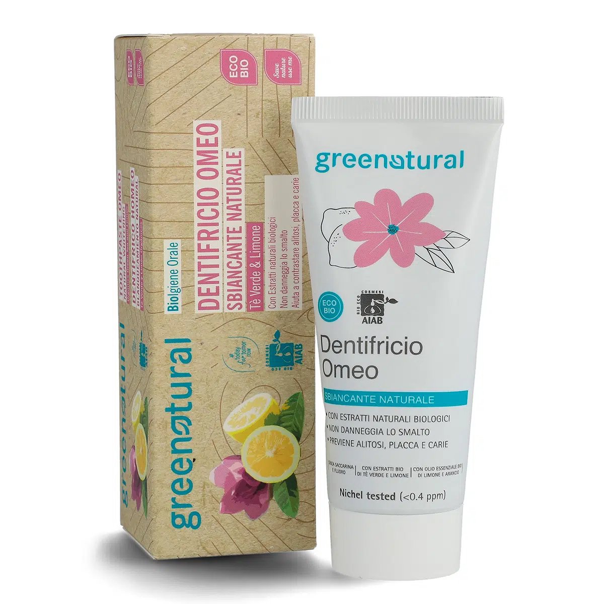 Dentifricio Omeo Sbiancante Tè Verde & Limone 75ml