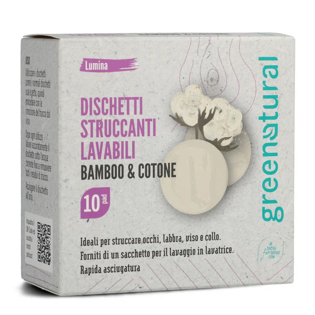 Dischetti Struccanti Lavabili Bamboo & Cotone — Cofanetto da 10