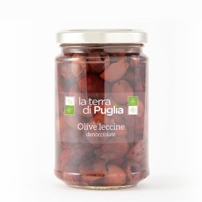 Olive leccine denocciolate, in salamoia