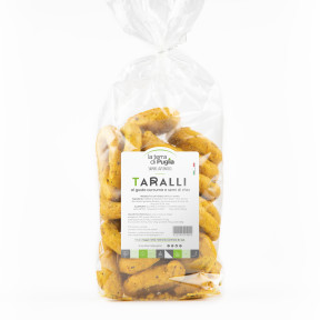 Taralli alla curcuma e semi di chia